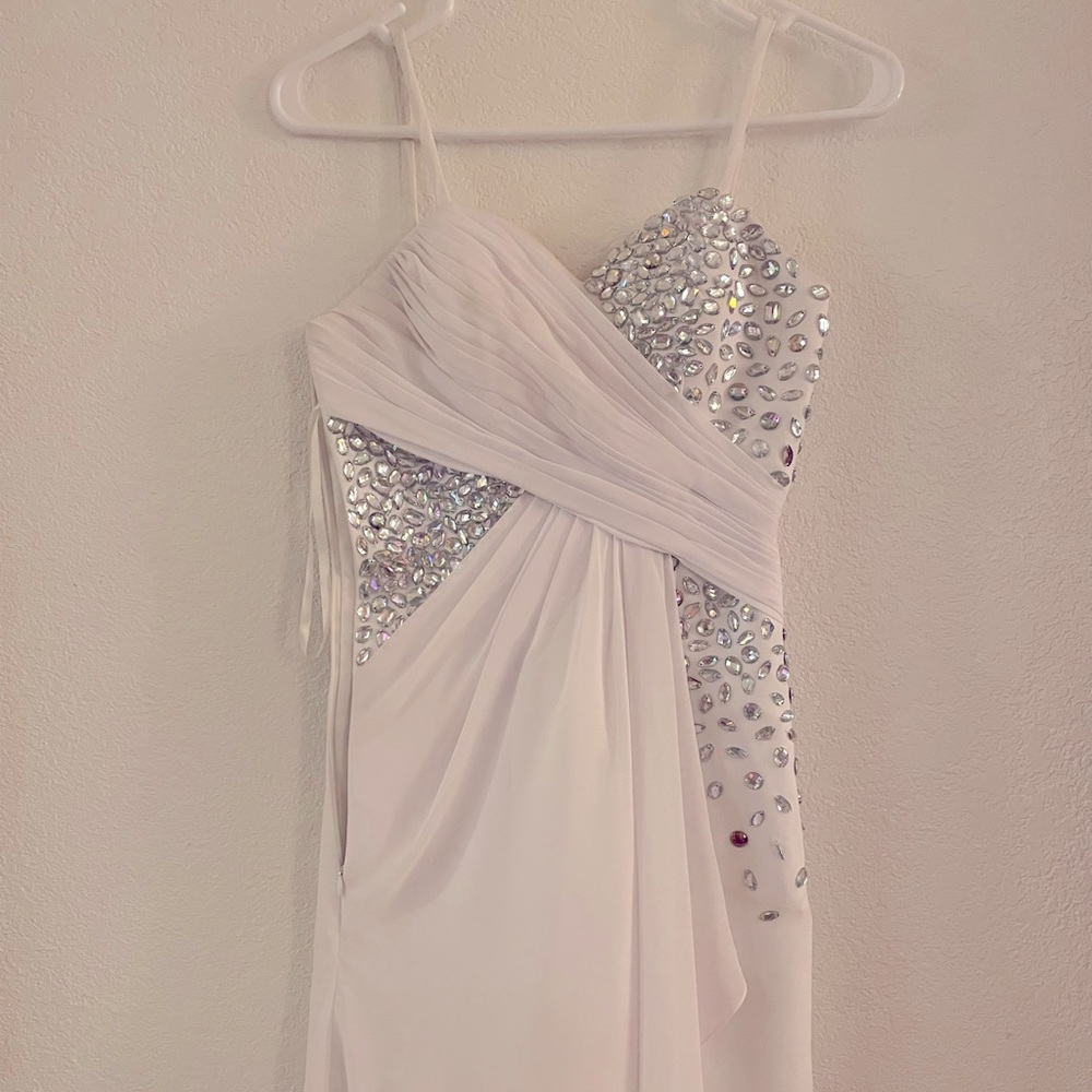 White Prom dress, size small